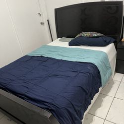 Full Bedroom Set full bed dresser and two nightstands black