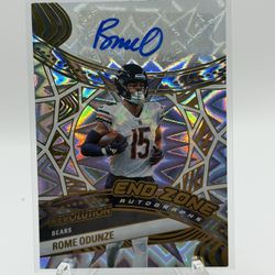 Rome Odunze End Zone Autograph Numbered /50