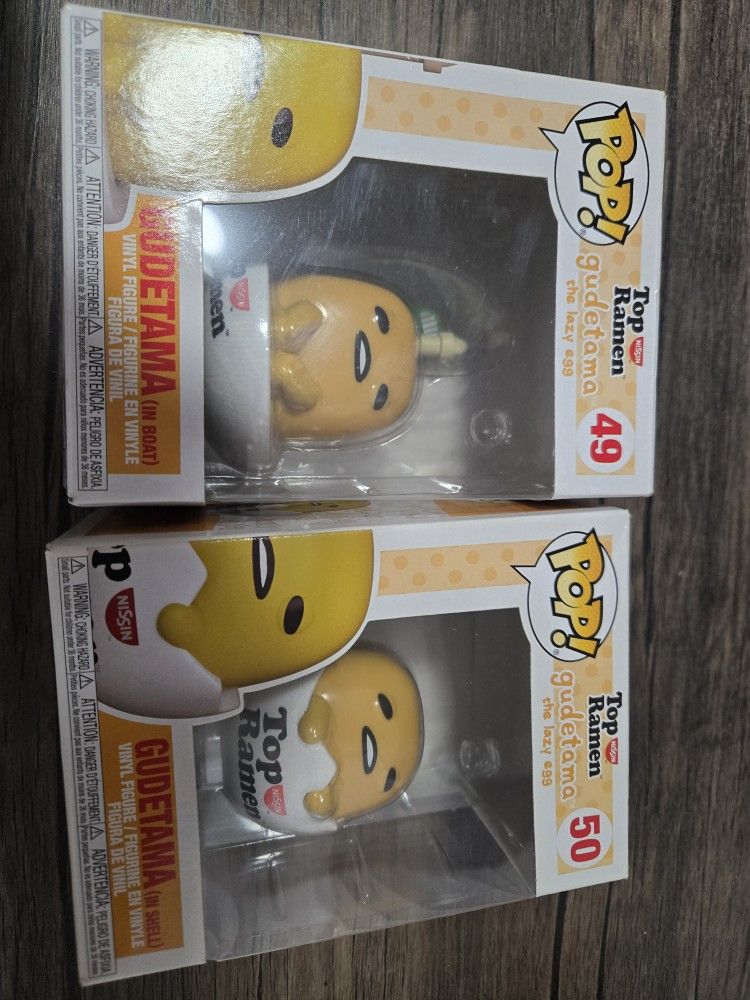 Funko POP Top RAMEN Gudetama #49 And #50