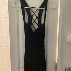 Black Tight Glittery Dress