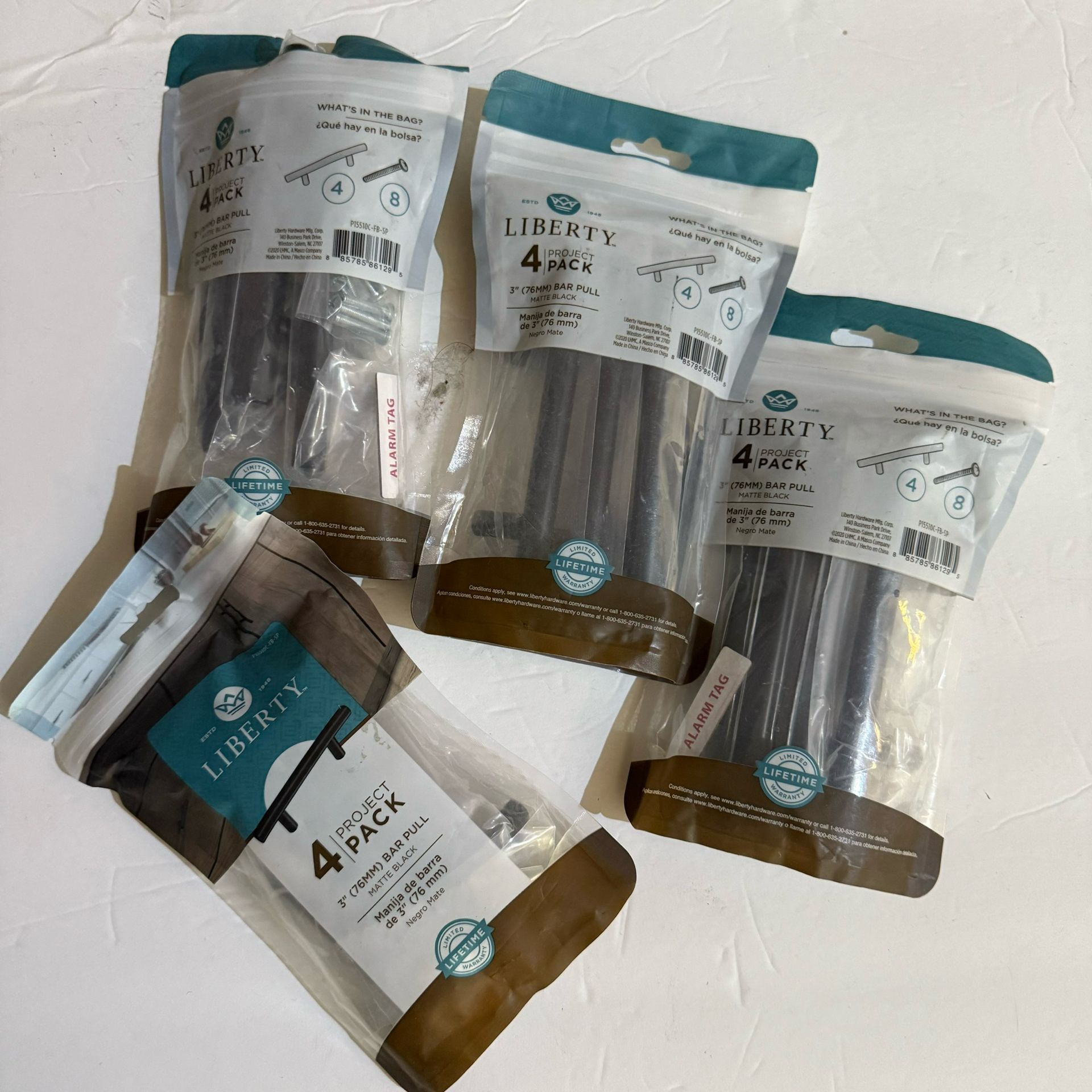 Liberty Matte Black Pull Bar 4 Bags