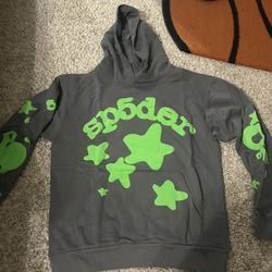 Gray/Green spider hoodie