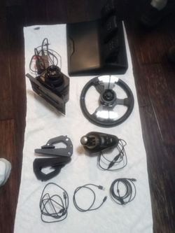 PXN-V99 paddle shifting wheel with pedals, shifter, clamps and cords