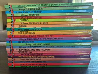DISNEY'S Wonderful World of Reading Hardcover Book Lot of 24
