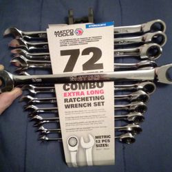 Matco Extra Long Ratcheting Combination Wrenches