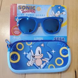 NEW Sonic the Hedgehog Kids Sunglasses & Case