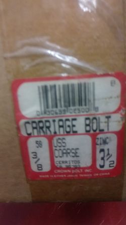 Carriage Bolts Zinc Coated