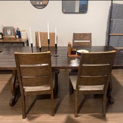 Rustic Dining Table And 4 Chairs