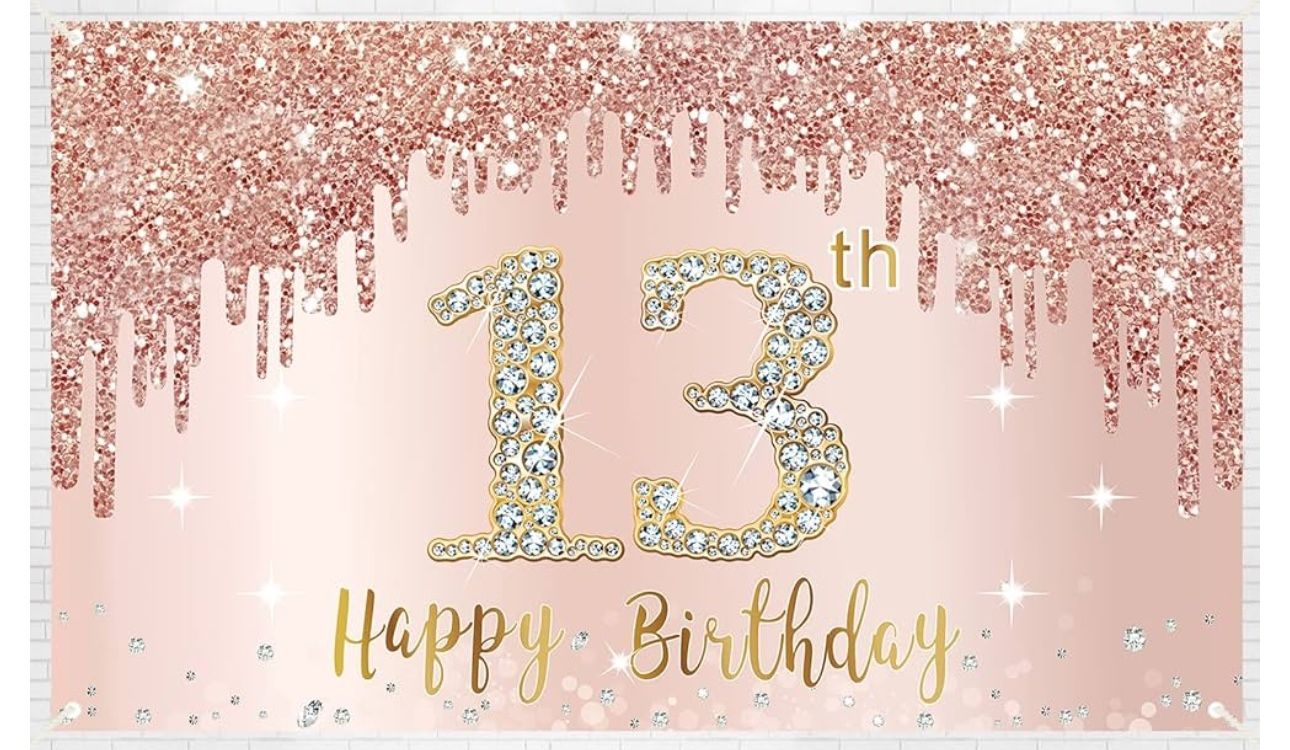 Girl 13th Year Old Banner-Unopened