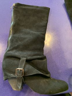 Black Shade Slip On Boot With Buckle Of Shade UnderUnder 