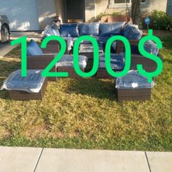 Xxl Patio Furniture Set Outdoor Patio Furniture Patio Chairs 13 Pieces High Quality Sunbrella Quality Kitchens