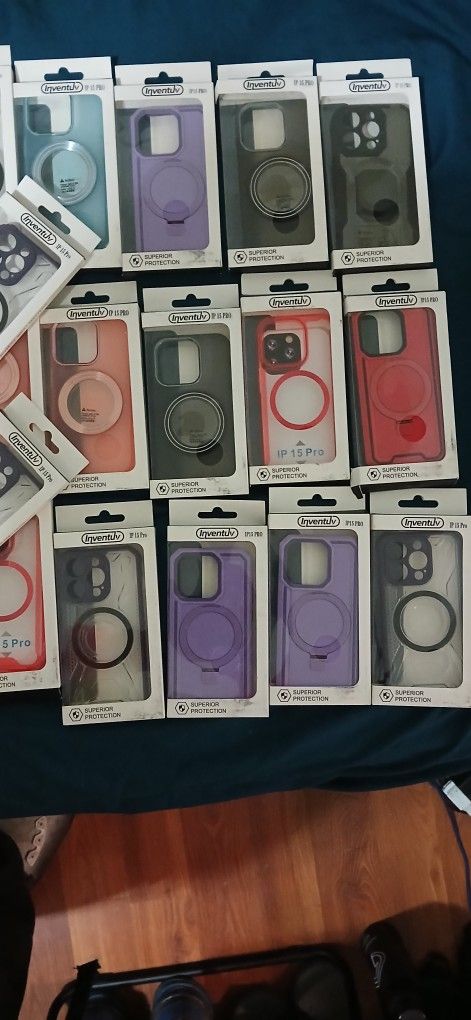 39 Iphone 15 Pro Phone Cases And 5 Cplug Short Charge Cords And 7 Google Pixel 4 Phone Cases.