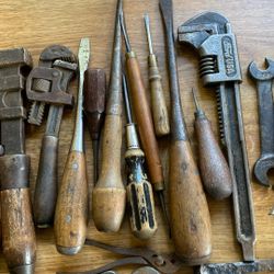 38 Vintage Tools,  Screwdrivers, Wrenches, Others.