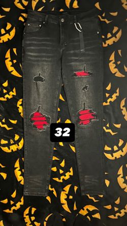 Black And Red Amir Jeans 