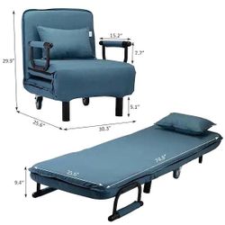 New Convertible 5 In 1 Pull Out Sleeper Chair