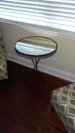 Mirrored end table