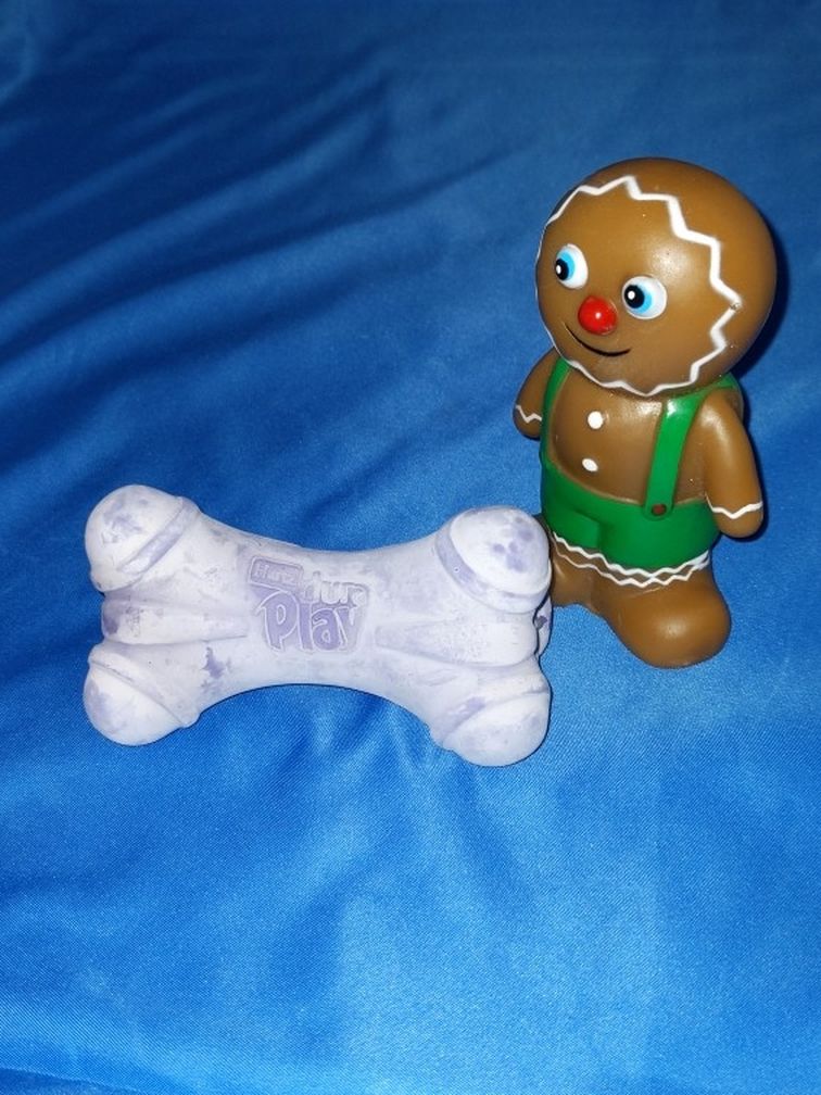 Gingerbread Man And Hartz Duraplay Bone Toy