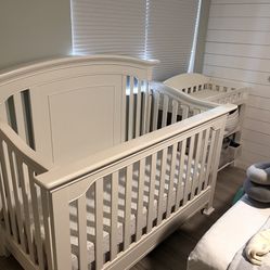CRIB + Mattresses And Changing Table