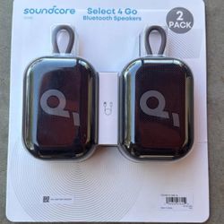 2-Pack Soundcore by Anker Select 4 Go Bluetooth Speaker 20 Hour Floats