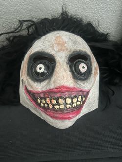Jeff the Killer Horror Mask with Black Hair