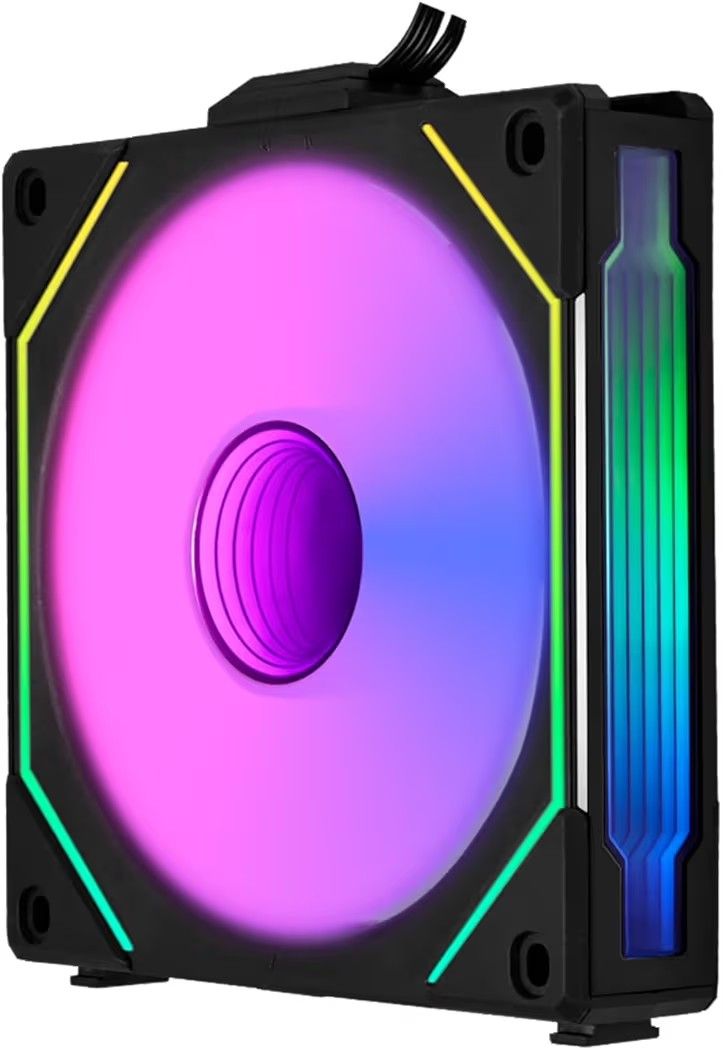 Lian Li UNI Fan SL-Infinity 120 Reverse Blade-Single Pack-ARGB Fan (Non-Wireless) -Daisy-Chain Design-Infinity Mirror-Cable Management-Customizable Li
