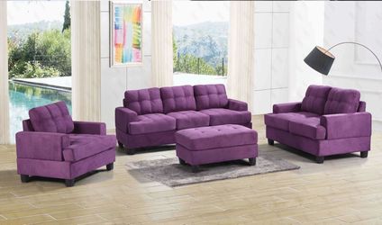 Sofa and loveseat perpule
