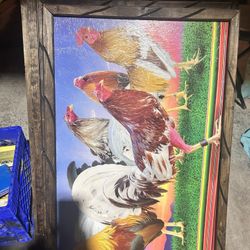 Painting/cuadro De Gallos