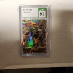 Aaron Rodgers 2013 Topps Chrome Refractor Camo #277/499 CSG 9.5 Green Bay Packers 
