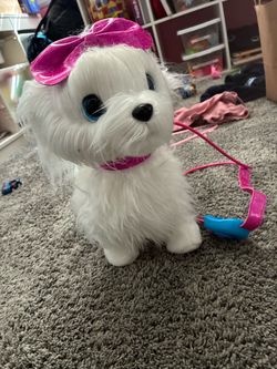 Interactive Walking Plush Puppy Toy with Leash
