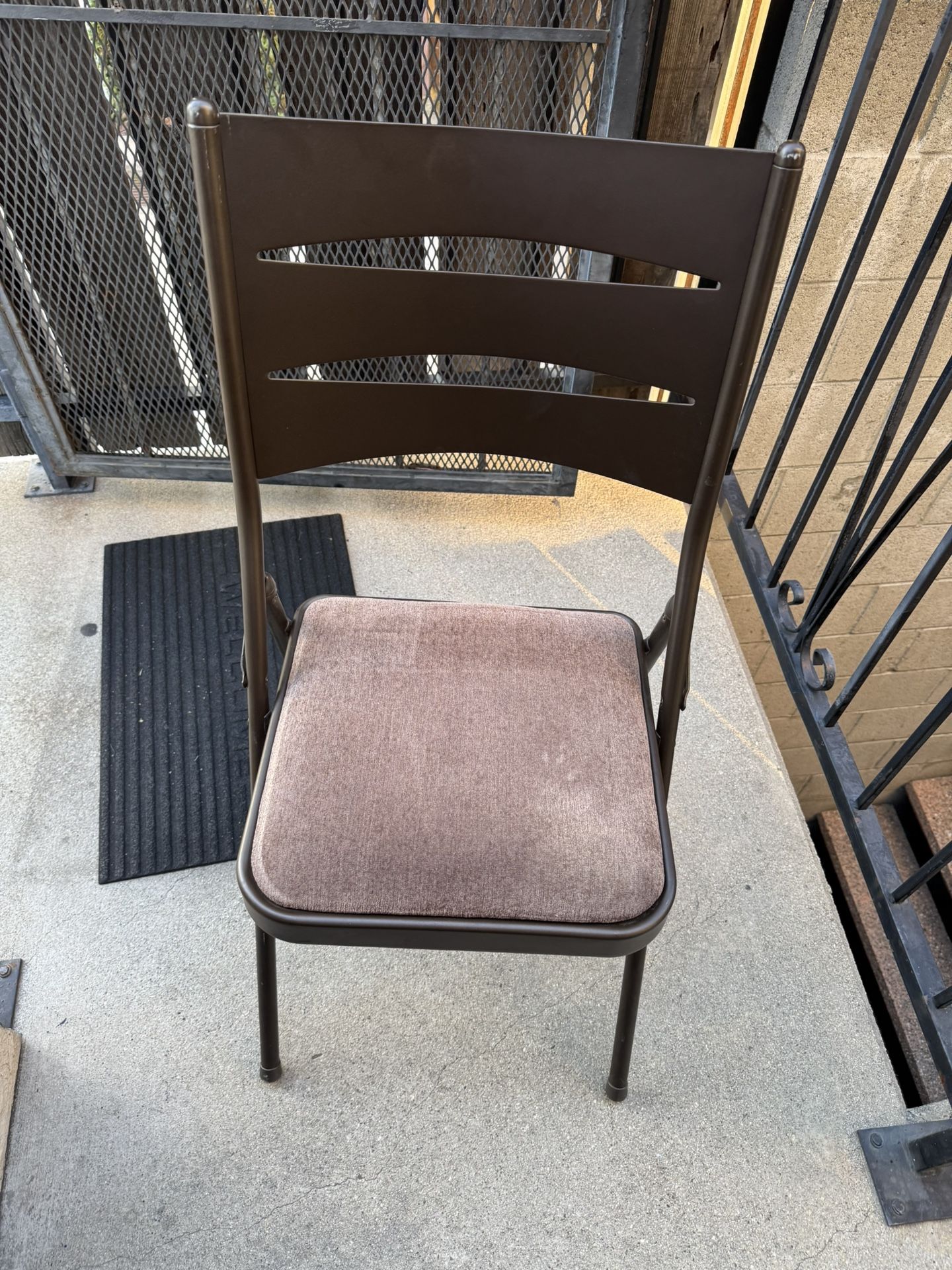 4 Corrin Metal Brown Chair Heavy Weight 15 Lbs/Pounds