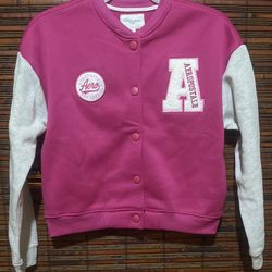 Aeropostale Kids Pink Varsity Jacket M 10/12