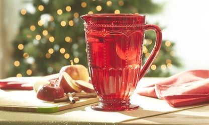 P H Marbella Ruby Glass Pitcher