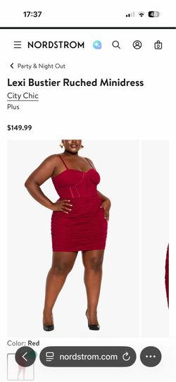 City chic dress BLACK ruched plus size NWT