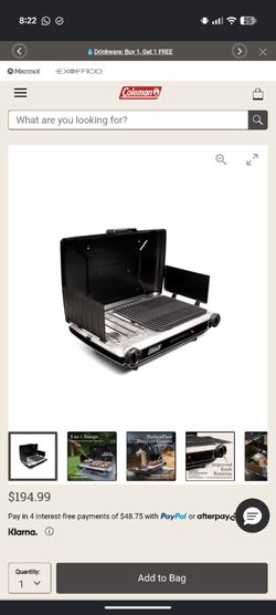 Coleman 2 in 1 grill camping stove