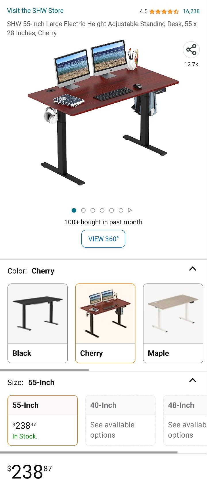 Simple Housewares 55" Standing Desk