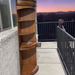 Pair Corner Shelf With An Extra Shelf And Screws 