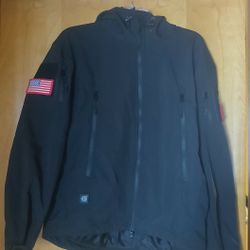 Airsoft camping tactical Black jacket waterproof windbreaker