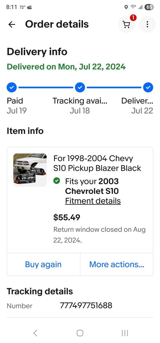 S-10 Headlight