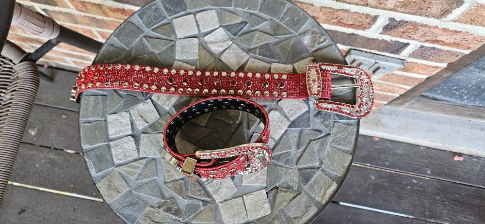 Red Rhinestone Dog Collar