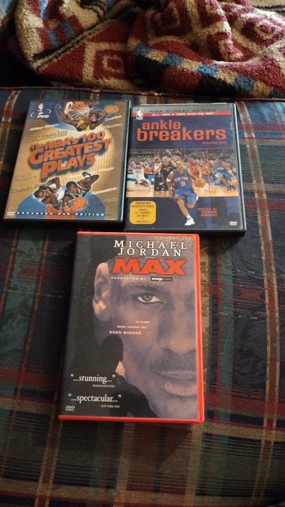 NBA Basketball DVD Lot.  Michael Jordon, ankle breakers and 100 greatest plays 