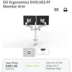 Esi Ergonomics Evolve Dual Monitor Mount