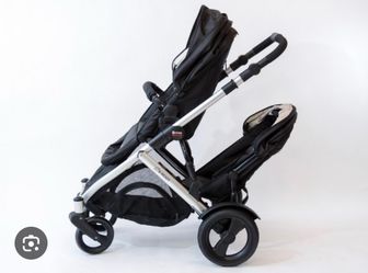 Britax b-ready double stroller with the bassinet.