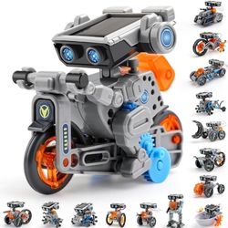 AOHU Solar Robot Building Kit STEM Gift for Boys Aged 8-13, DIY 15-in-1