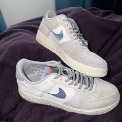 Nike Air Force 1 '07 LV8 Pure Platinum/ Indigo Fog- White Men's Size 11