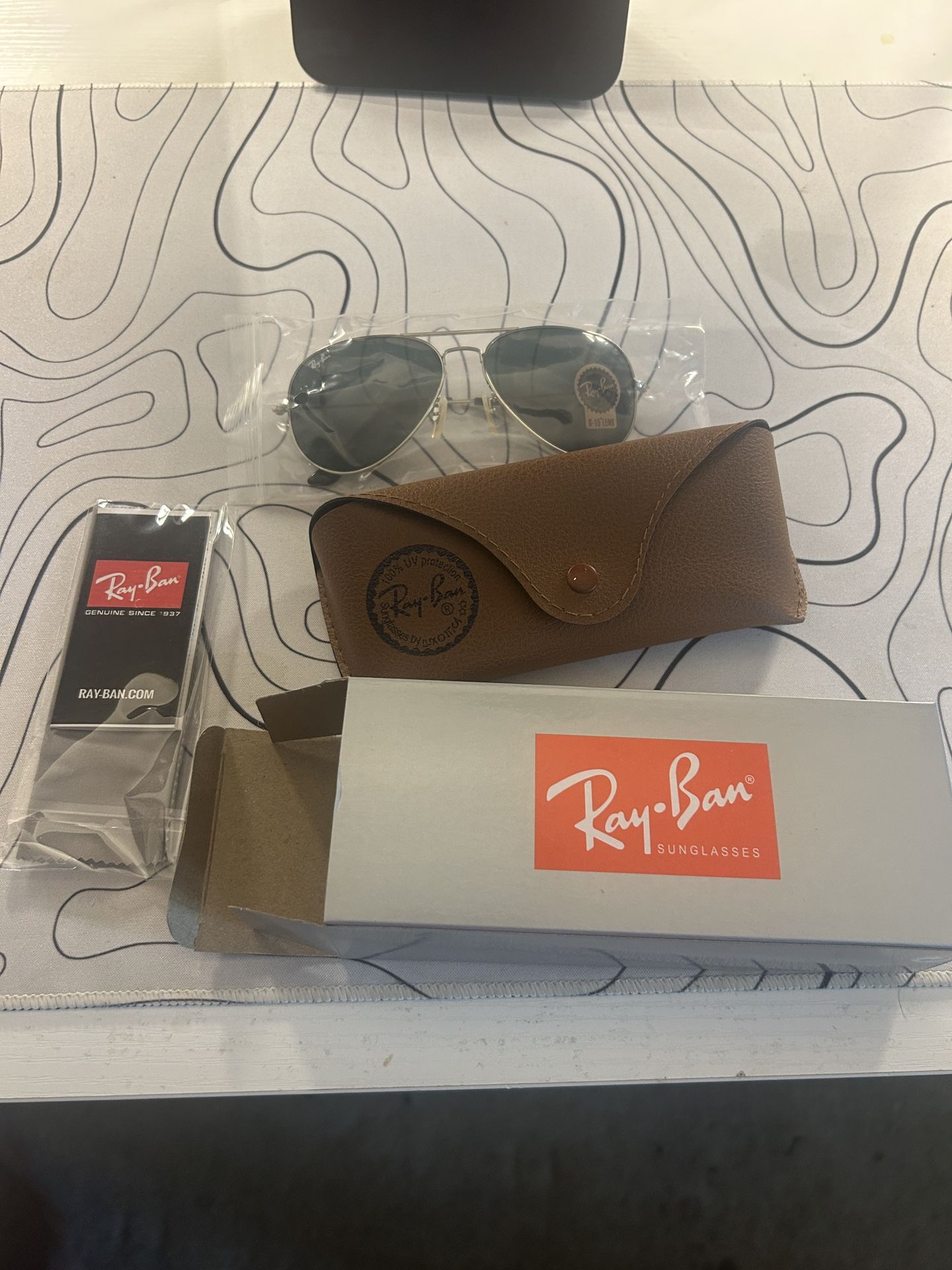 Ray bans silver and black