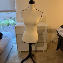 Pinnable Mannequin Torso Body Dress Adjustable Height