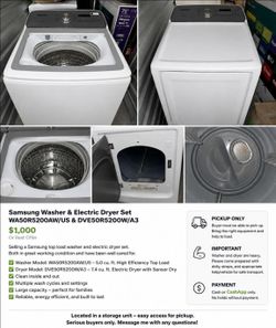 Samsung Washer & Dryer Set