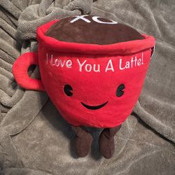 New “Love You A Latte” Stuffie Valentines Birthday Anniversary Special Occasion