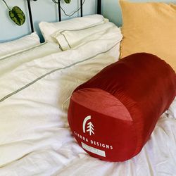 Sierra Designs Frontcountry Bed Duo 2-Season: Zipperless Synthetic 27 Degree Sleeping Bag for Car Camping, Festivals, & More.