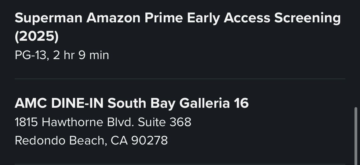 Superman Early Access Tickets (2)